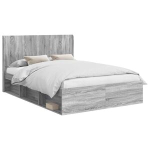 vidaXL Estructura de cama con almacenamiento y cabecero 2 uds.
