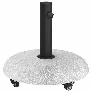 vidaXL Base para sombrilla 21 kg Gris Claro Hormig&oacute;n Redondo