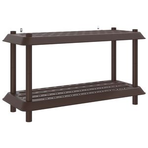 vidaXL Estanter&iacute;a 2 niveles 100 x 40 x 55,5 cm PP Marr&oacute;n