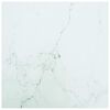 vidaXL Tablero mesa dise&ntilde;o m&aacute;rmol vidrio templado blanco 40x40 cm 6 mm