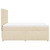 vidaXL Cama box spring con colch&oacute;n tela color crema 140x200 cm