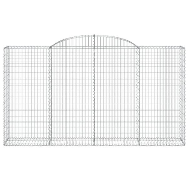 vidaXL Cestas de gaviones 5 uds forma de arco hierro 300x50x160/180 cm