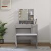 vidaXL Juego de tocador con LED madera contrachapada gris Sonoma