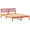 vidaXL Estructura de cama con cabecera Marr&oacute;n cera 120 x 190 cm