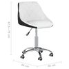 vidaXL Silla de comedor giratoria cuero sint&eacute;tico blanco y negro