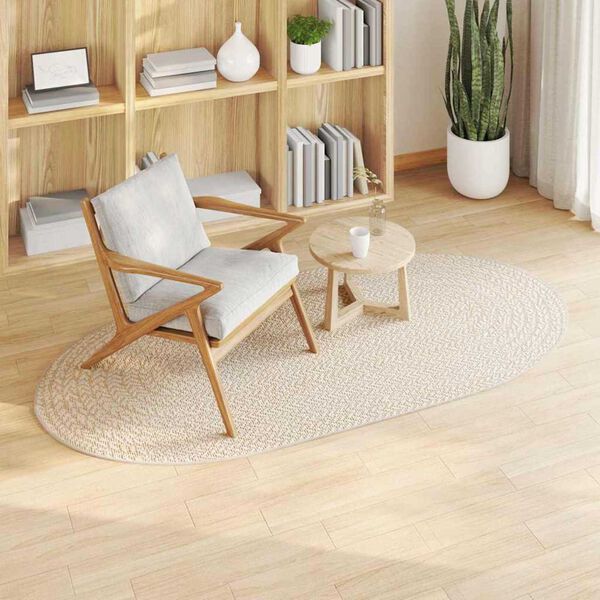 vidaXL Alfombra ZIZUR Crema PP