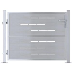 vidaXL Puerta de jard&iacute;n 85 x 70 cm Acero inoxidable Con cerradura