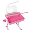Vipack Escritorio ni&ntilde;os regulable Comfortline 301 y silla rosa blanco