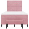 vidaXL Cama tipo Box Spring con colch&oacute;n Rosa 120 x 200 cm Terciopelo
