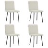 vidaXL Sillas de comedor 4 unidades terciopelo crema
