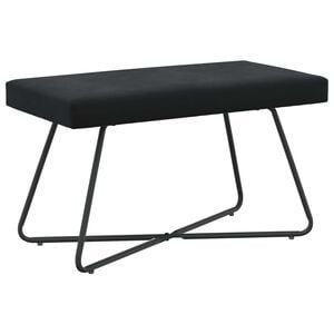 vidaXL Banco Negro 80 x 40 x 45 cm Terciopelo