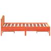 vidaXL Estructura de cama sin colch&oacute;n madera maciza marr&oacute;n 120x190 cm