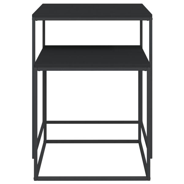 vidaXL Juego de mesas de centro 2 uds madera de ingenier&iacute;a y metal