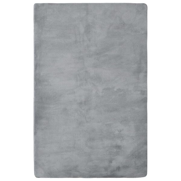 vidaXL Alfombra de peluche gris 230x160 cm