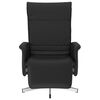 vidaXL Sill&oacute;n reclinable con reposapi&eacute;s cuero sint&eacute;tico negro