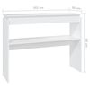 vidaXL Mesa consola madera de ingenier&iacute;a blanca 102x30x80 cm