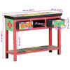 vidaXL Mesa Consola Multicolor 100 x 30 x 75 cm Madera maciza de Mango