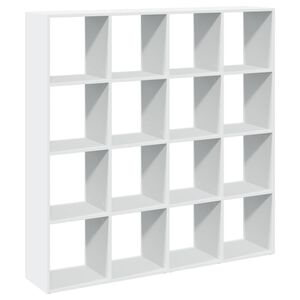 vidaXL Estanter&iacute;a librer&iacute;a madera ingenier&iacute;a blanca 137,5x29x137,5 cm