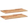vidaXL Estante flotante 2 uds madera acacia acabado aceite 100x40x2 cm