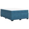 vidaXL Cama box spring con colch&oacute;n terciopelo azul oscuro 160x200 cm