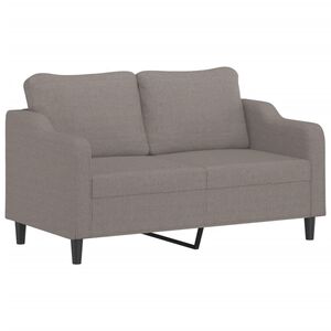 vidaXL Sof&aacute; de 2 plazas de tela gris taup&eacute; 140 cm