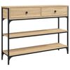 vidaXL Mesa consola madera de ingenier&iacute;a roble Sonoma 100x25x75 cm