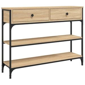 vidaXL Mesa consola madera de ingenier&iacute;a roble Sonoma 100x25x75 cm