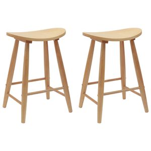 vidaXL Sillas de comedor 2 pcs Natural 46 x 37 x 63 cm