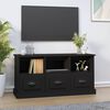 vidaXL Mueble de TV madera contrachapada negro 100x35x50 cm