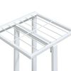 vidaXL Soporte para flores 5 alturas ruedas hierro blanco 44x23x100cm