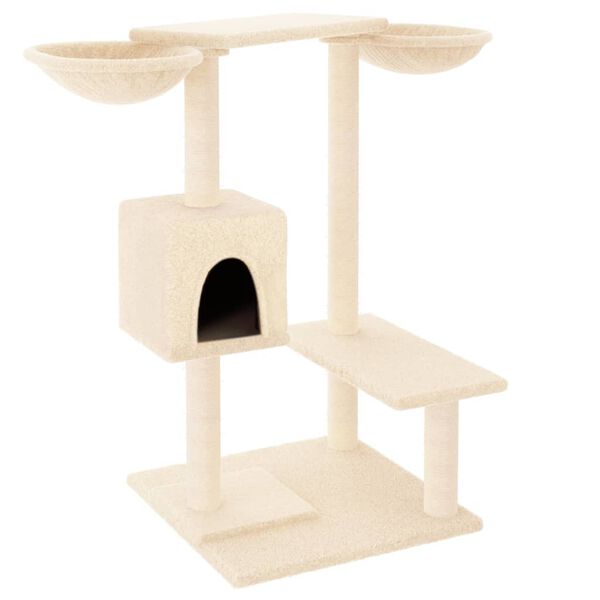 vidaXL Rascador para gatos con postes para rascar color crema 82 cm