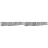vidaXL Muebles de pared 2 unidades gris hormig&oacute;n 99x18x16,5 cm