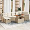 vidaXL Conjunto de sofá de jardín 8 pcs Beige ratán sintético