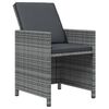 vidaXL Set comedor jardín 9 pzas y cojines ratán sintético gris