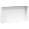vidaXL Hornacina ducha acero inoxidable blanco mate 62x32x9 cm