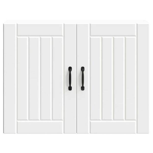 vidaXL Armario de pared de cocina Lucca madera ingenier&iacute;a blanca