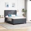 vidaXL Cama tipo Box Spring Gris oscuro 190 x 140 cm Poliéster