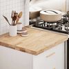 vidaXL Encimera de cocina rectangular madera maciza roble