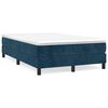 vidaXL Cama box spring con colch&oacute;n terciopelo azul oscuro 120x190 cm
