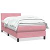 vidaXL Cama box spring con colch&oacute;n terciopelo rosa 80x210 cm
