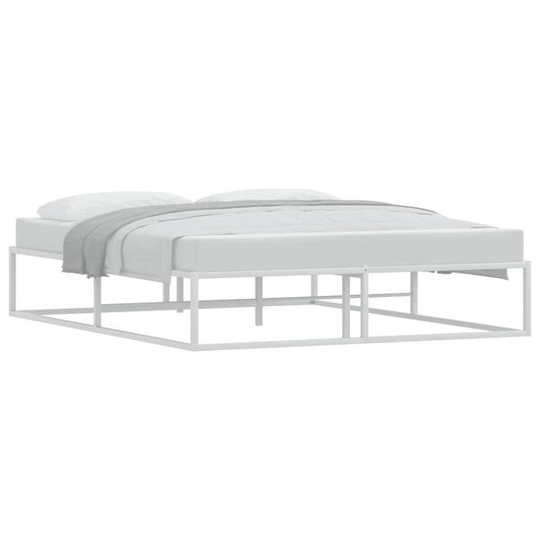 vidaXL Estructura cama sin colch&oacute;n metal blanco 160x200cm