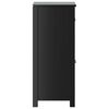 vidaXL Mueble de ba&ntilde;o BERG madera maciza de pino negro 40x34x80 cm