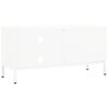 vidaXL Mueble para el televisor acero y vidrio blanco 90x30x44 cm