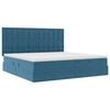 vidaXL Cama con almacenamiento y colch&oacute;n Azul Oscuro 200 x 200 cm