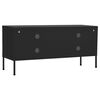 vidaXL Mueble para TV de acero negro 105x35x50 cm