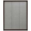vidaXL Mosquitera plisada para ventanas aluminio marr&oacute;n 80x100 cm