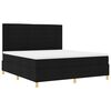 vidaXL Cama tipo Box Spring con colch&oacute;n Negro 180 x 200 cm tela