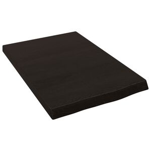 vidaXL Estante pared madera roble tratada marr&oacute;n oscuro 40x60x(2-4) cm