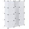 vidaXl Armario modular con 9 compartimentos blanco 109x36,5x143 cm