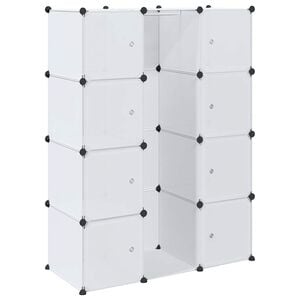 vidaXl Armario modular con 9 compartimentos blanco 109x36,5x143 cm